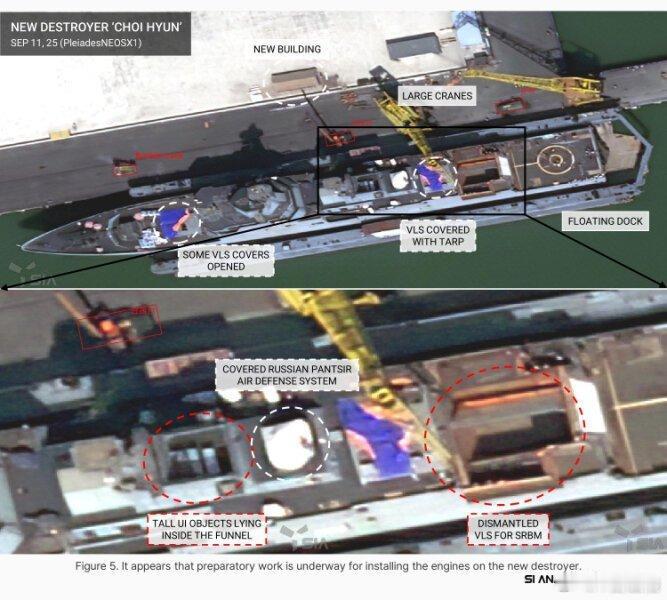 朝鲜建造的新型崔贤级驱逐舰没几天又进行了大改朝鲜新型崔贤级驱逐舰DDG-51崔