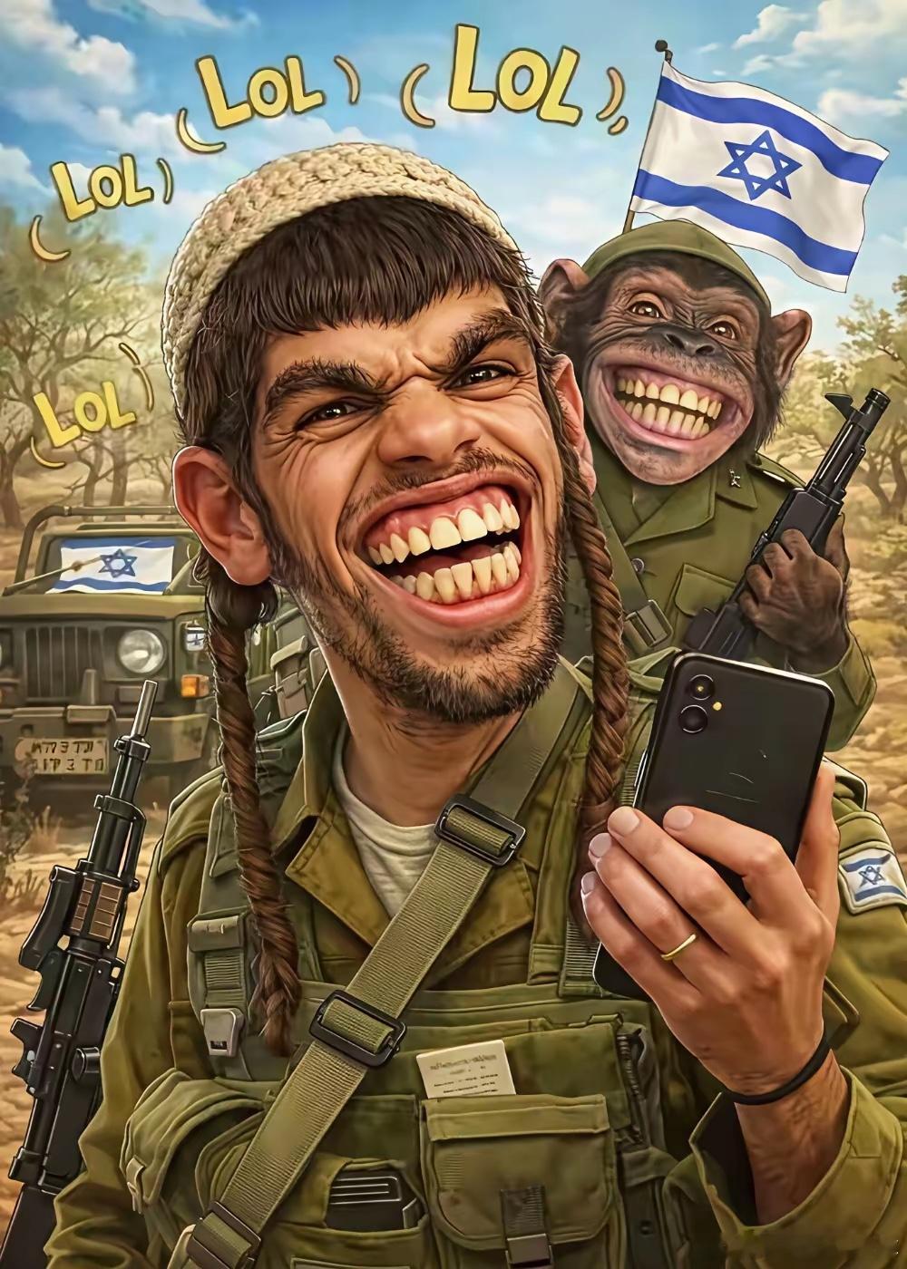 这哥们已经出名了，说不定以后就是以色列的形象大使了。当年，德国美术生的一些做法，