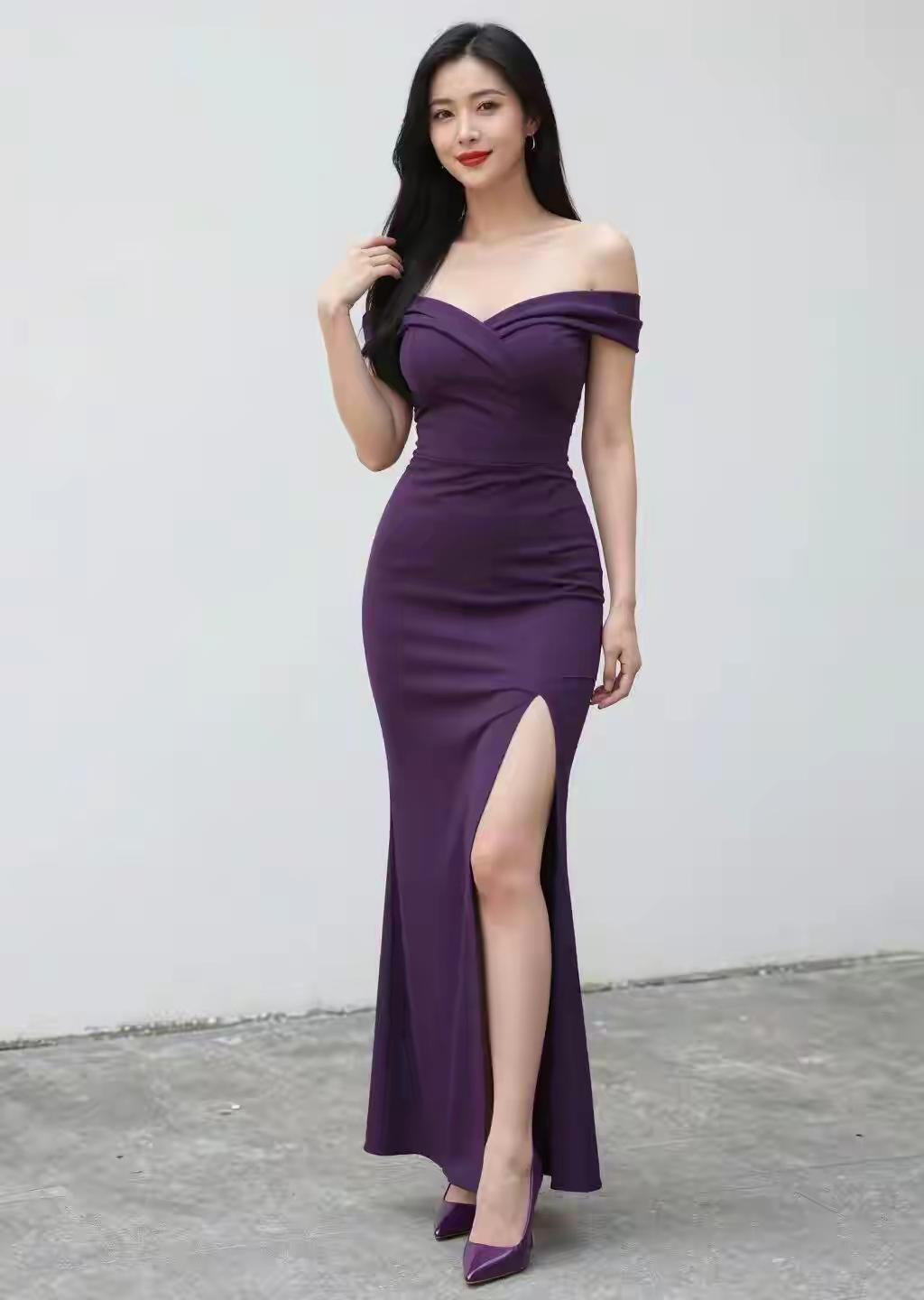 紫色礼服