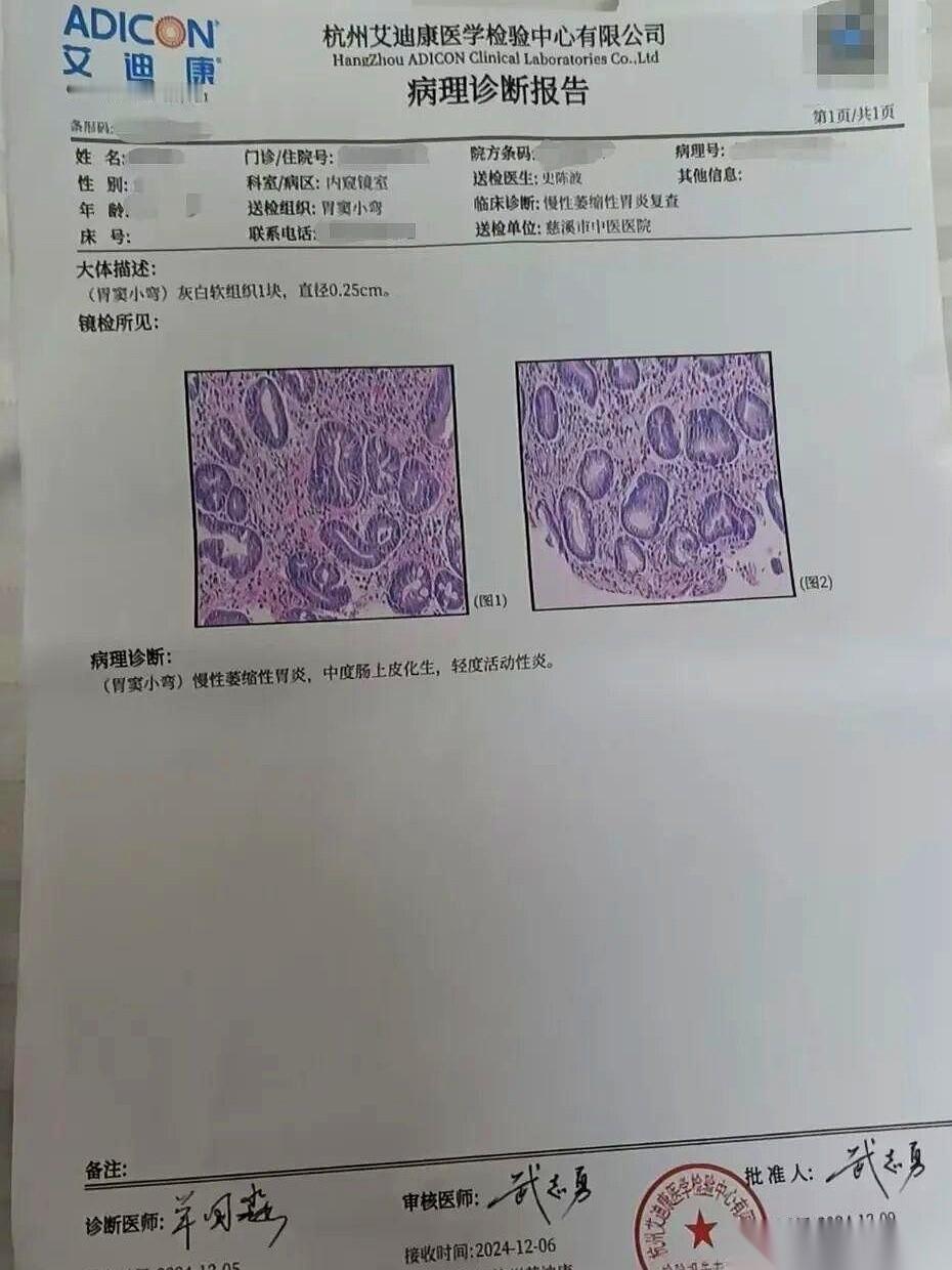 拿到那张写着“中度肠化”的报告单时，眼前真的一下子黑了。啥是肠化？不懂。但一听