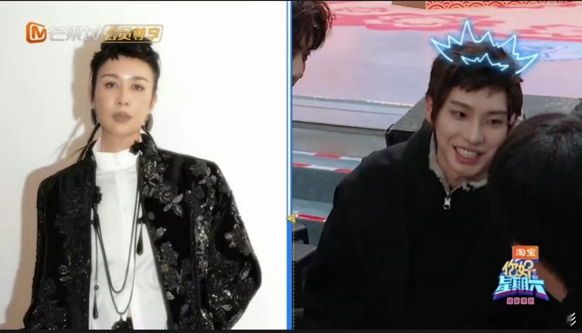 颜安那英撞发型了这么小众的发型还能撞上