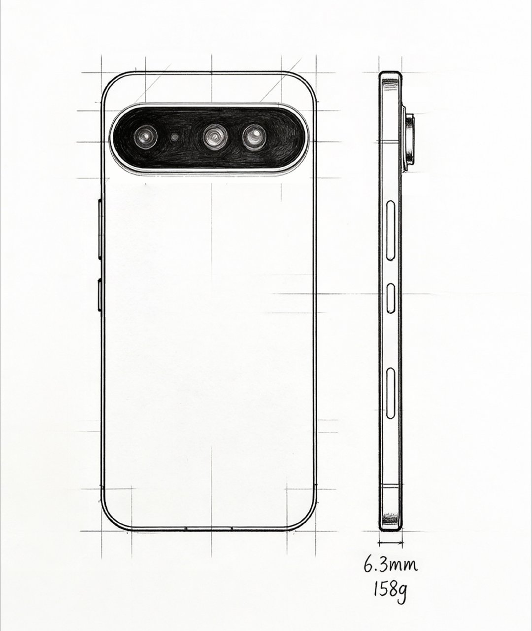 猛！真的太生猛了。看网上爆料的荣耀Air手稿图，居然6.3mm如此轻薄，158g