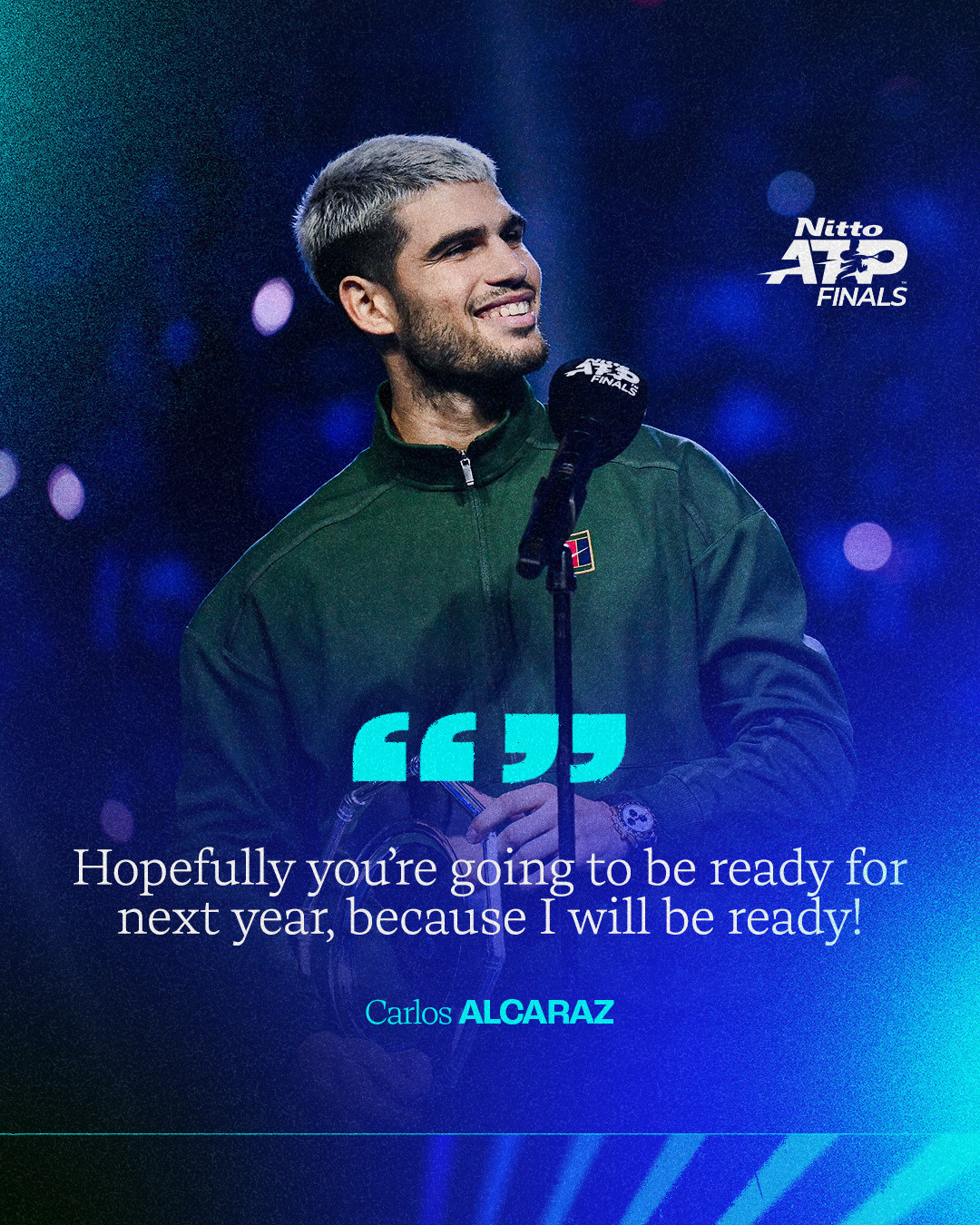 「我希望你能为明年做好准备，因为我肯定会准备好的！」2025赛季ATP巡回赛，阿