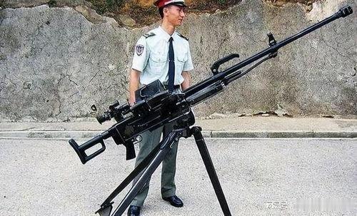 武警车载重机枪射击直接打碎砖墙武警车载重机枪一梭子扫过去直接把砖墙打成碎块，这画