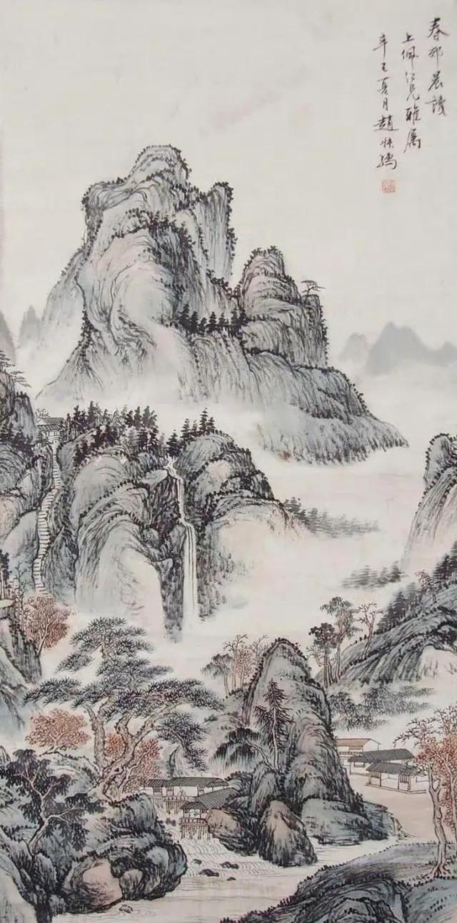 花鸟山水画欣赏】如今赵叔孺的作品已是不可多得的珍品，散见于民间各收藏家处。更值得
