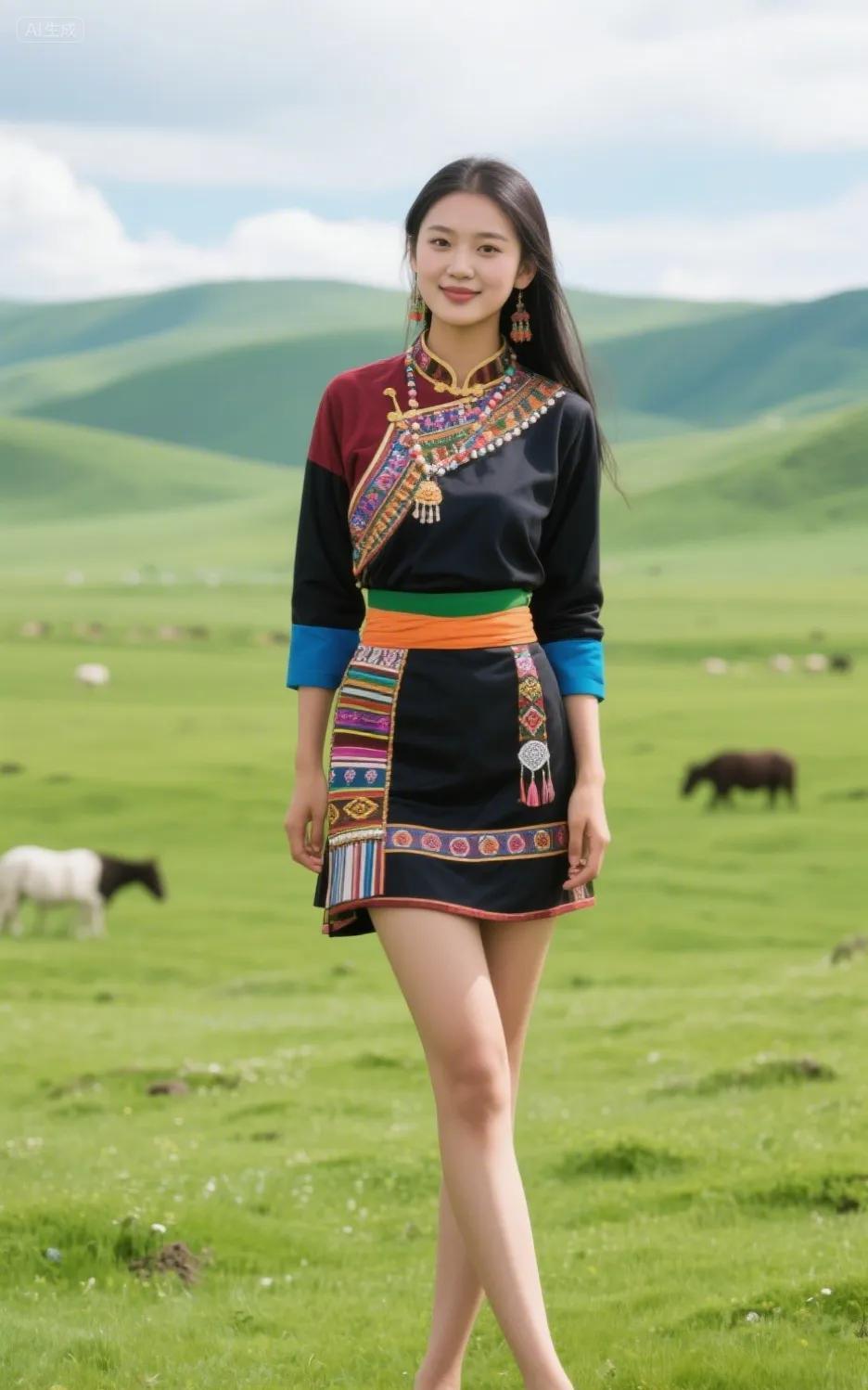 #谁是你心中的美女#草原上的美女