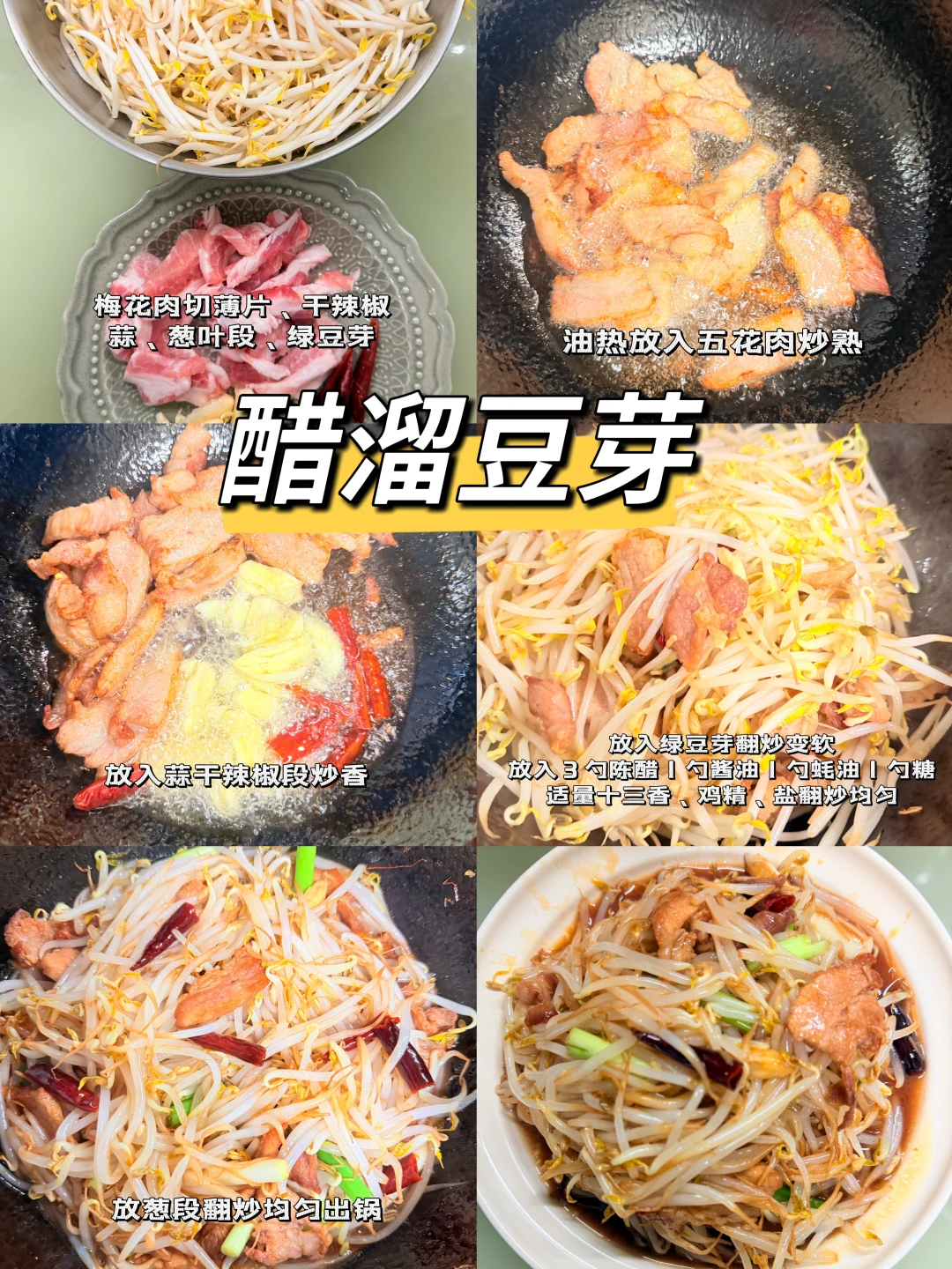 10分钟搞定的家常菜：醋溜豆芽～巨好吃！
