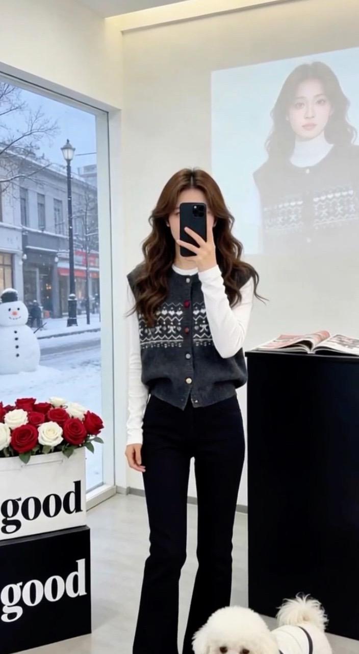 针织马甲洋气上档次谁穿谁好看