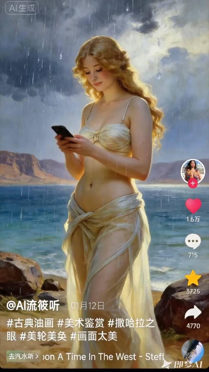 古典油画，美术鉴赏，撒哈拉之眼，美轮美奂，画面太美。