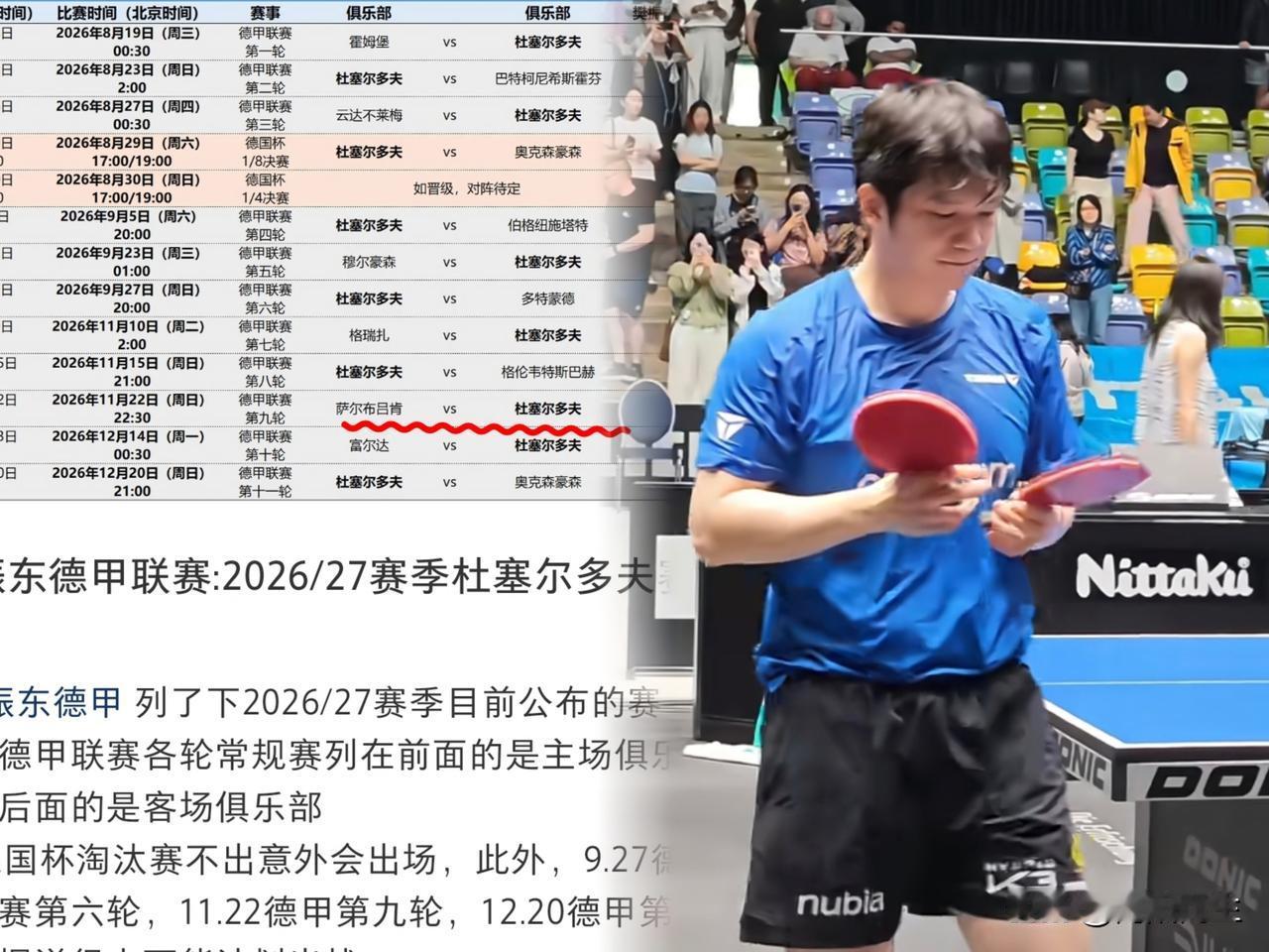 萨尔布吕肯这次操作真的绝了，新赛季德甲赛程刚一公布，处处都能联想到樊振东！