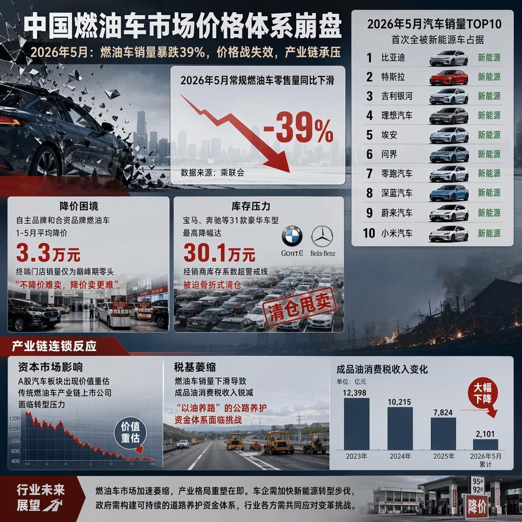 5月车市标志性拐点：燃油车价格体系松动，大幅让利却难挽回销量颓势🚕乘联会放