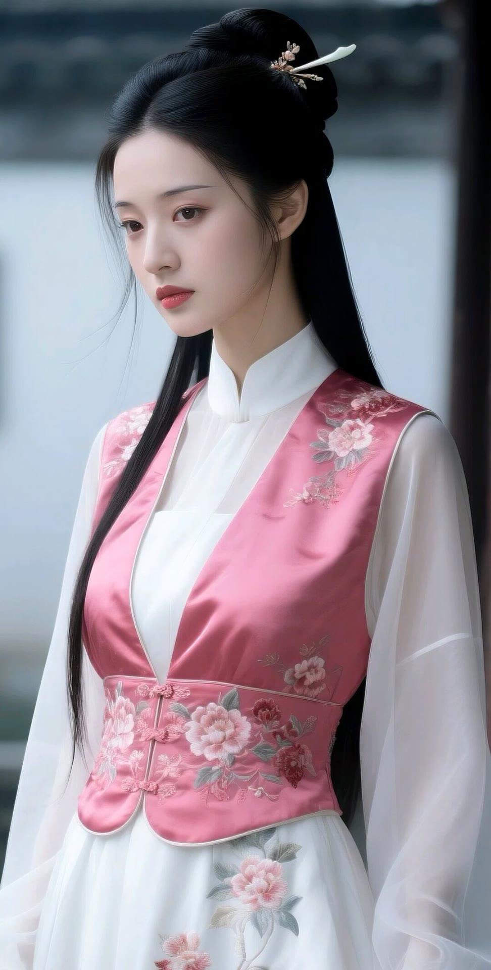 古典优雅，粉白相间，韵味十足。