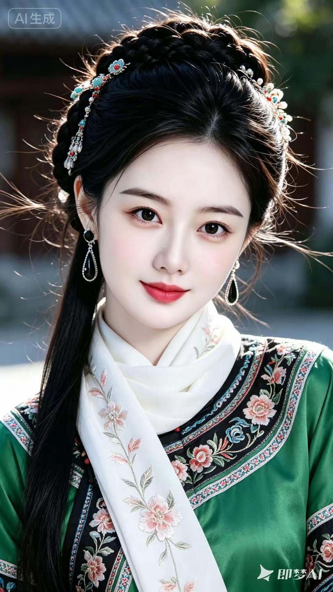 这位小姐姐穿着古装，真好看！