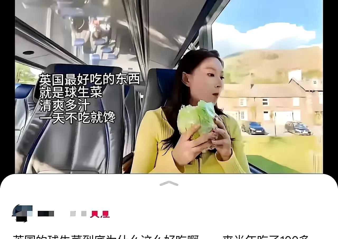 这位女士跑到英国后，居然半年吃了100多颗球生菜，还大赞英国球生菜就是好吃，这让