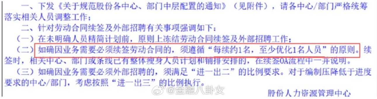网传内部文件流出，华发股份发文裁员：每续约1名，至少优化1名人员，外部招聘须满足“进一出二”，部分部