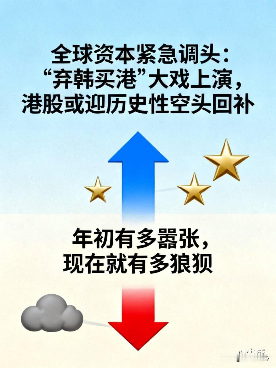 全球资本紧急调头：“弃韩买港”大戏上演，港股或迎历史性空头回补年初有多嚣