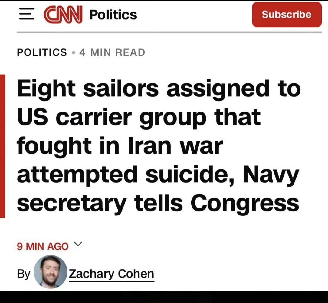 美国有线电视新闻网️（CNN）报道称，美国海军代理部长高雄在写给美国纽约州参议员