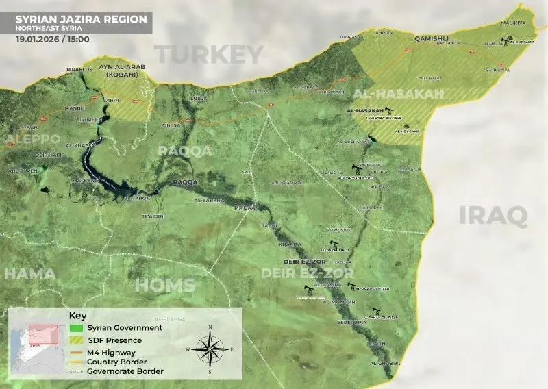 叙利亚局势变化很快，HTS和阿拉伯部落武装即将占领整个叙利亚东部和东北部，库尔德