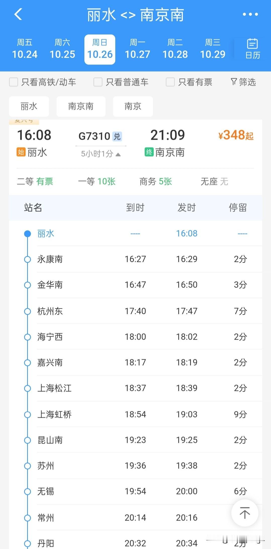 丽水站三趟始发列车，全为G字头，速度却只能压着跑丽水市，位于浙江南部山地丘陵