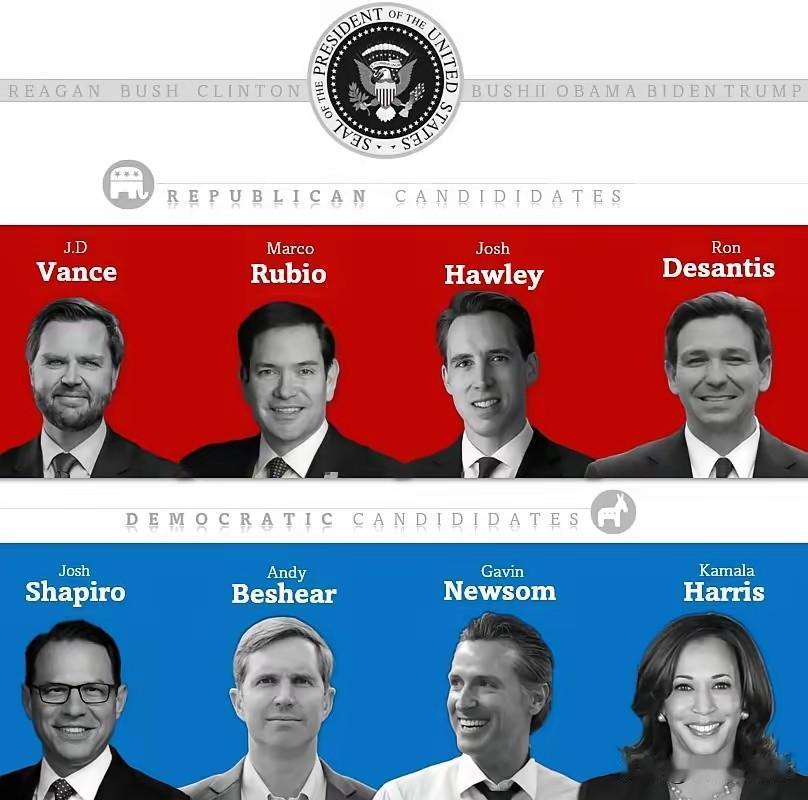 2028年美国大选，以下八个候选人，谁最有希望夺得大选胜利呢？个人支持民主党纽森