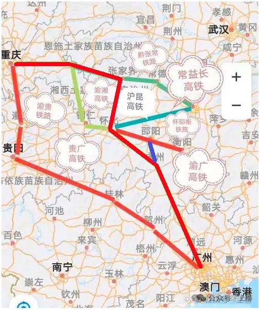 永清广高铁的野心，可以成为3“成渝—粤港澳”直线高铁主轴，而不只是京广的分流线。