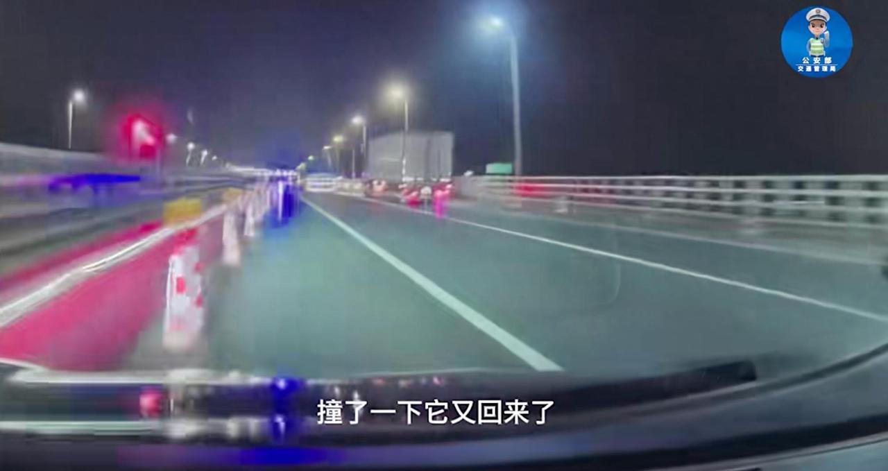 100km/h撞进施工区，连撞30米水马都没停！行车记录仪拍下的画面，看得人后背