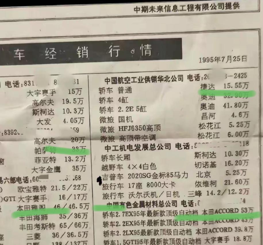 真的是恍如隔世，一九九五年的雅阁竟然卖46万!一直到比亚迪秦L问世，我们才发现
