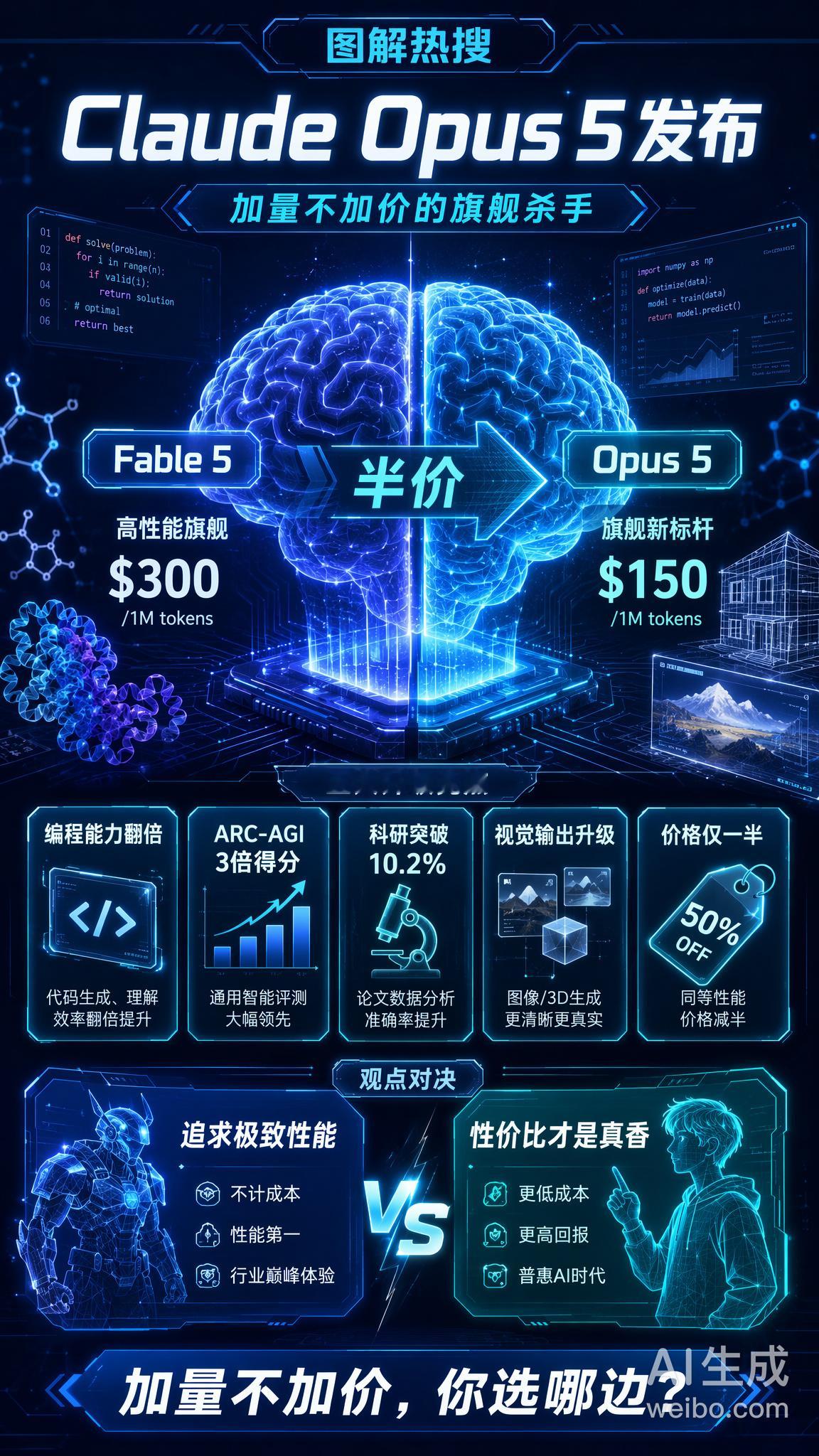 Anthropic今天凌晨正式发布了Claude Opus 5，这次的...