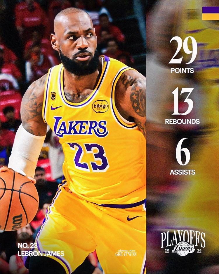 偏爱藏不住！湖人官方狂吹41岁詹姆斯，赛后专属海报太排面！湖人客场112-1