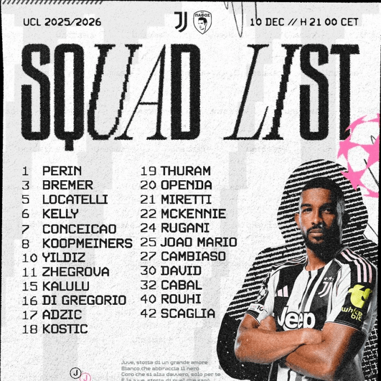 尤文官方: 尤文对帕福斯观赛指南