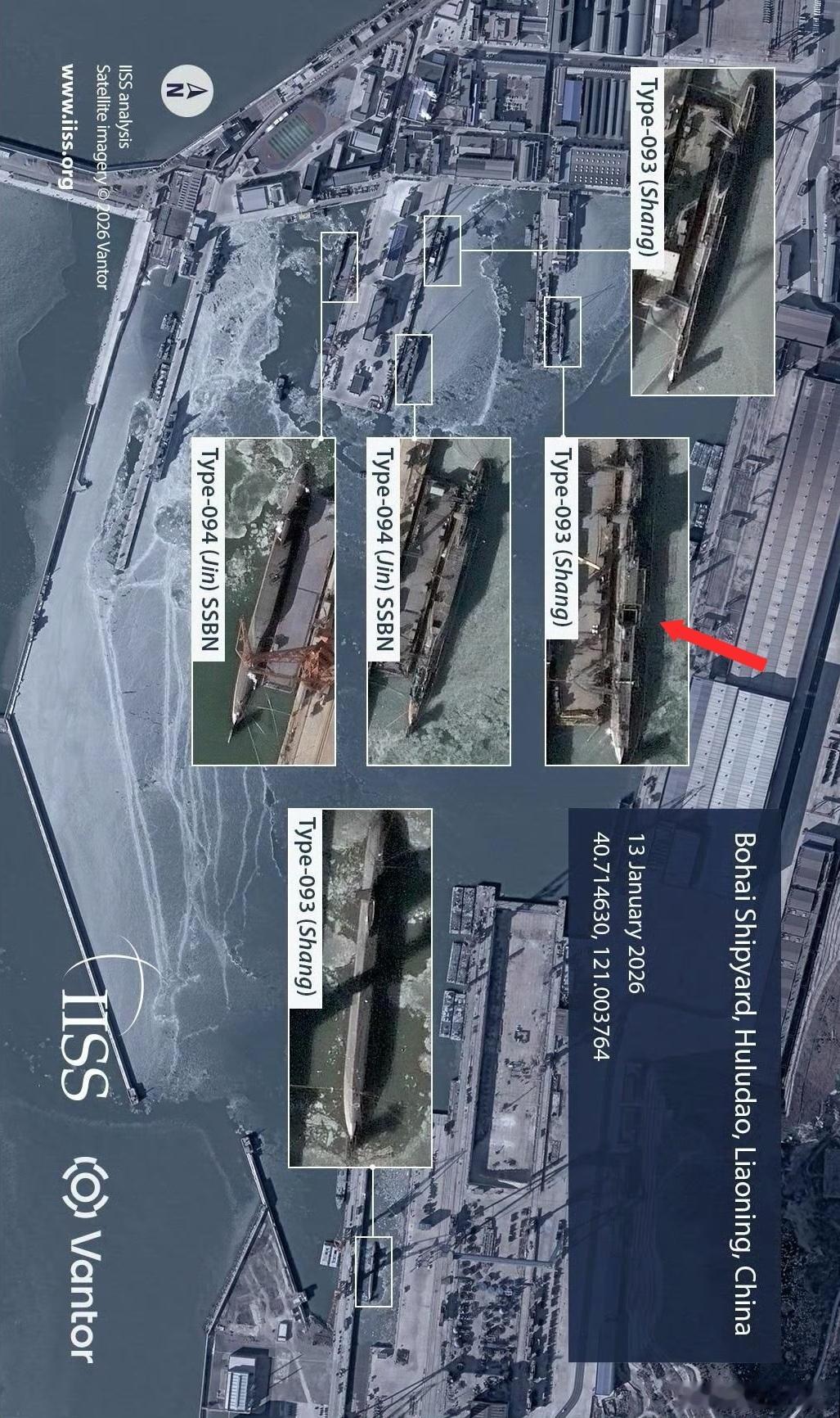 外网卫星图黑鱼已经下饺子模式了！图中094很多人推测是老的维保。但我觉得既然09