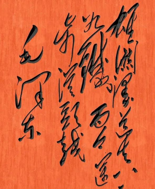 这张图片上的字，我只认识左侧落款“毛泽东”这三个字，右侧的那些字我一个也不认识。