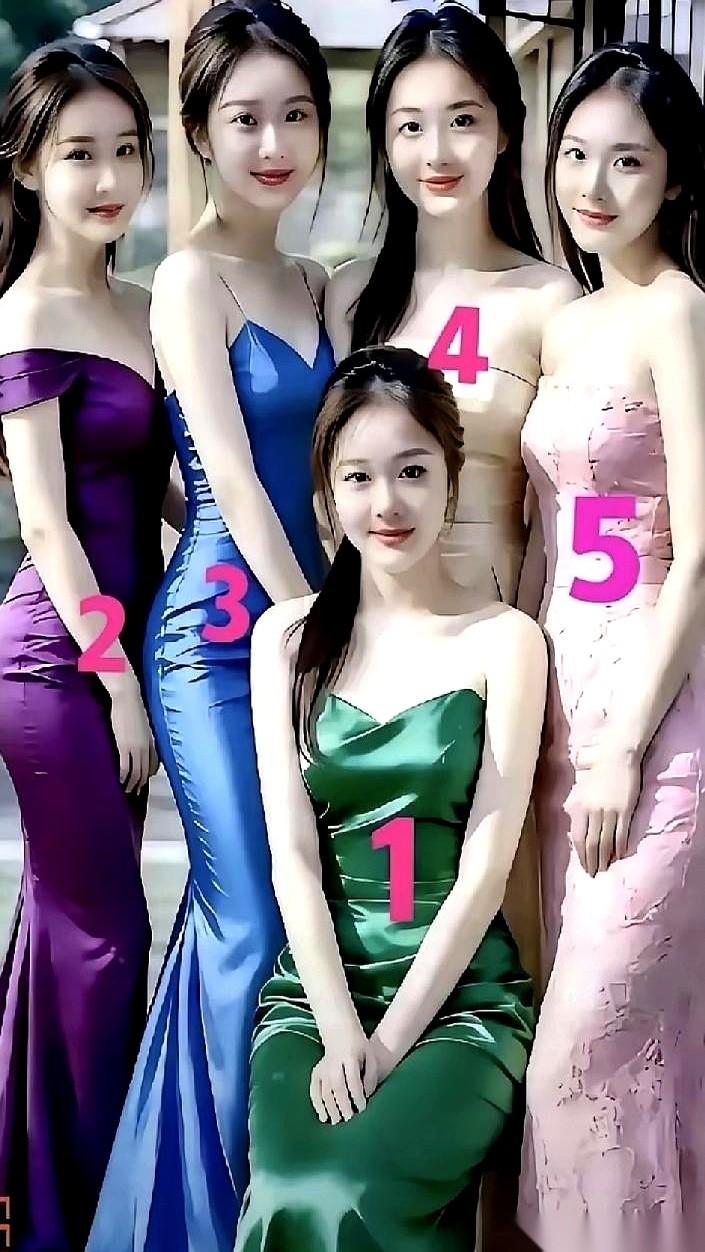 刷到个帖子，挺有意思的。摆出五张姑娘的照片，问你，娶哪个回家？搞得跟皇帝选妃