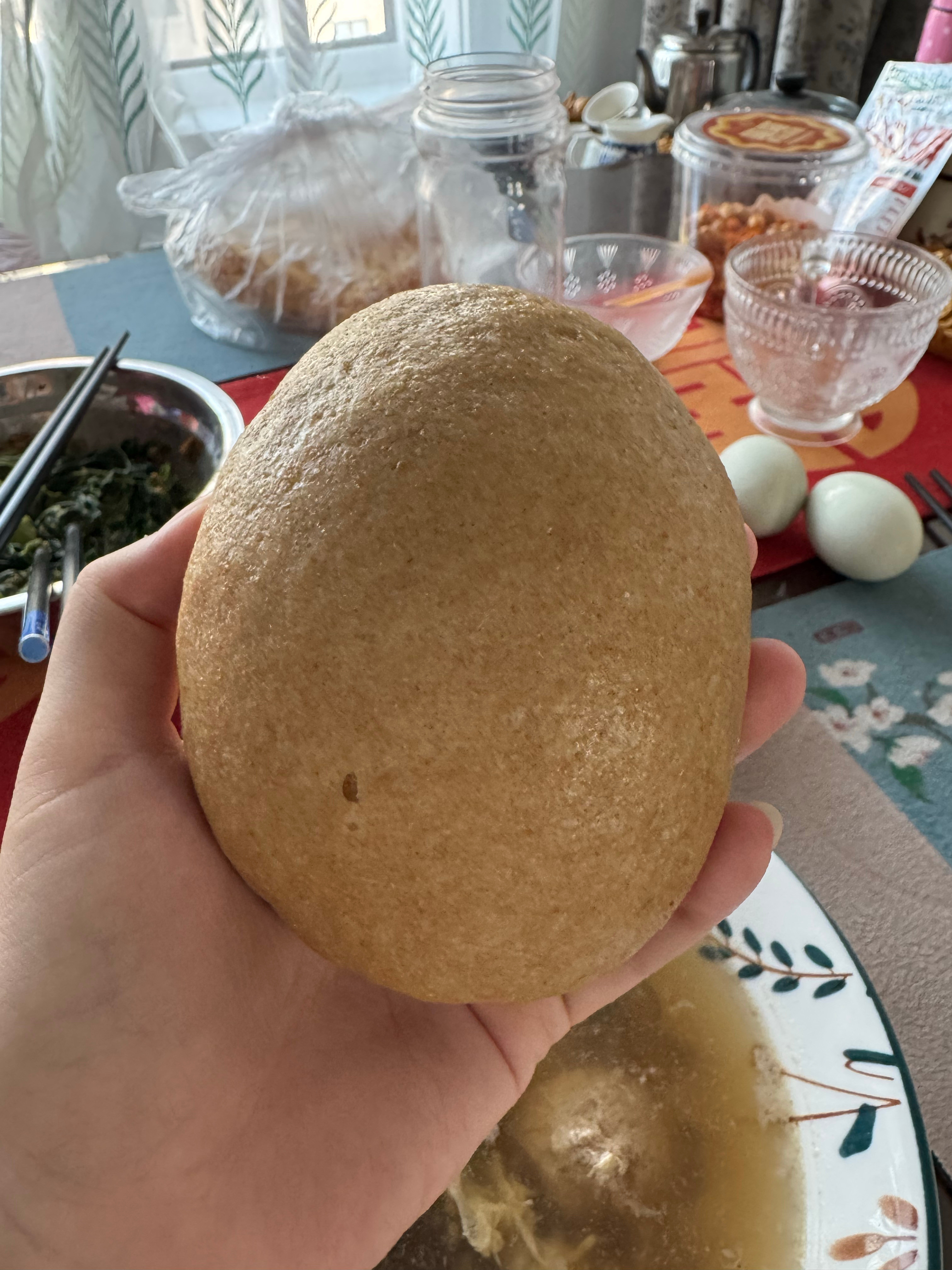 我妈这馒头蒸的真好