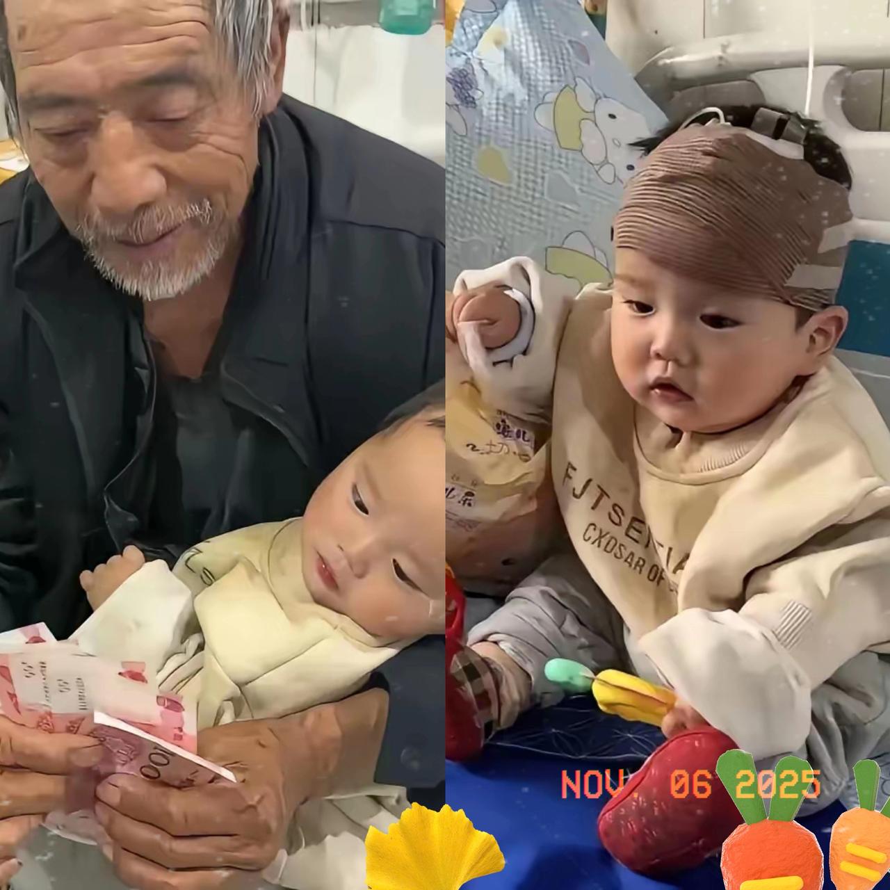 云南这场病房爱心接力，真的看哭无数人！70多岁爷爷抱着1岁孙孙住院，孩子俩月丧