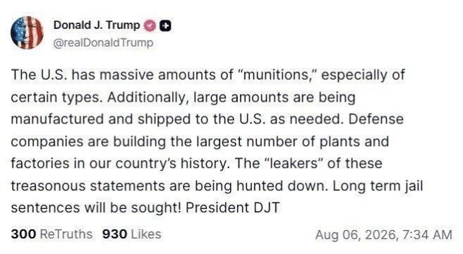 懂王对于那些说美军缺少导弹库存的报道怒了，非常怒，超级怒。他在“真实社交”发帖咆