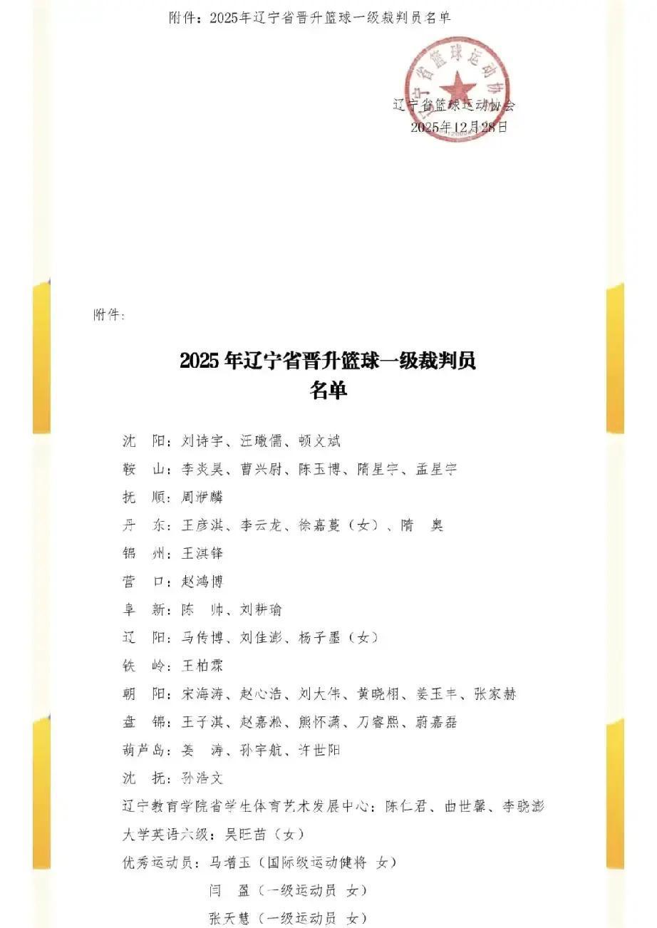 辽宁女篮传奇改吹哨退役10年，马增玉的名字又出现在省篮协公示名单，这次是裁