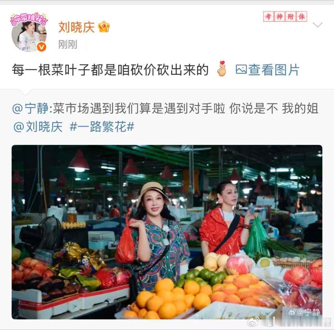 宁静刘晓庆的战场是菜市场一路繁花宁静刘晓庆逛菜市场太有爱！砍价大杀四方，秒变秀