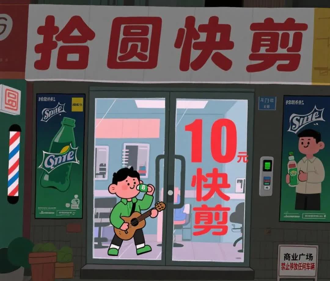 “10元快剪”有生存空间吗？每天出入小区门口，总能看见一家“拾圆快剪小店”。