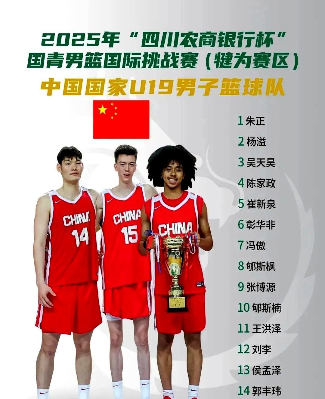 关注U19男篮世界杯，关注今晚开战的国青热身赛！内线五个小伙子郇斯楠、郇斯枫、
