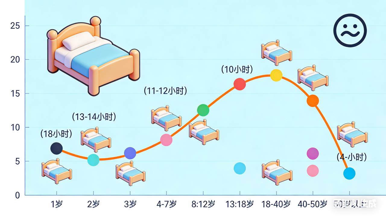 发现没有，不同年龄段的睡眠时长不同，人正常要睡几个小时？你休息好了吗?