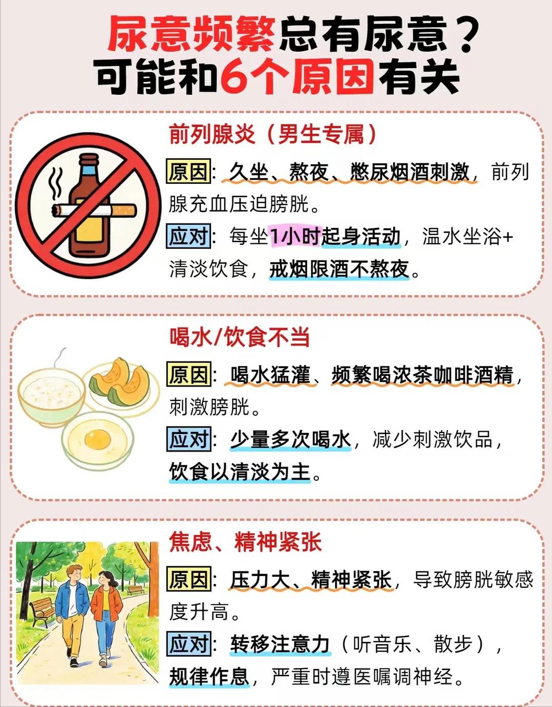 尿意频繁总想排尿？多半和这6个因素有关