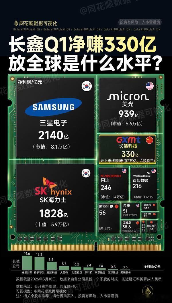 长鑫Q1净赚330亿，放全球是什么水平？