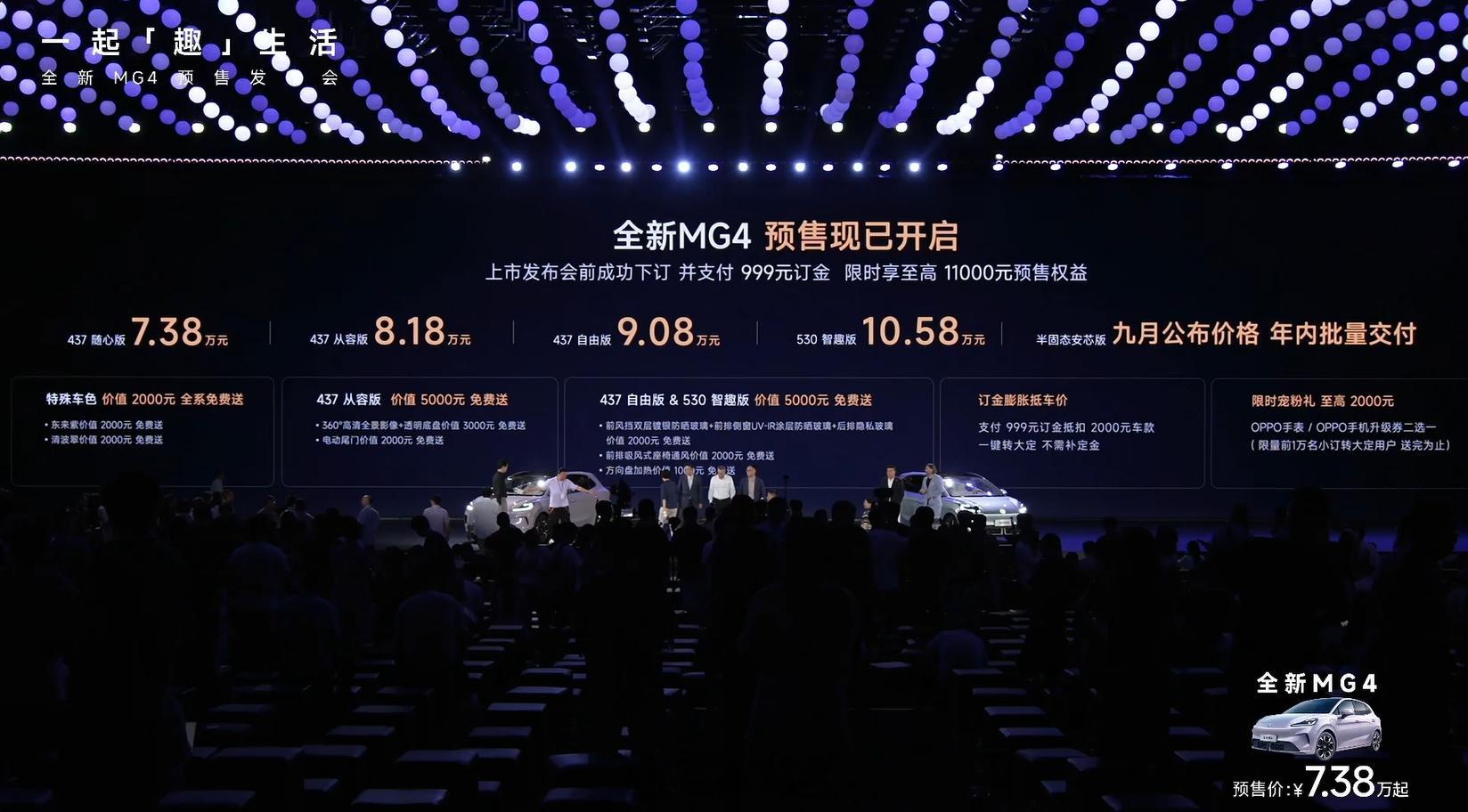 mg4疯了预售价7.38万MG4这波操作真的有点狠，预售价只要7.38万起，