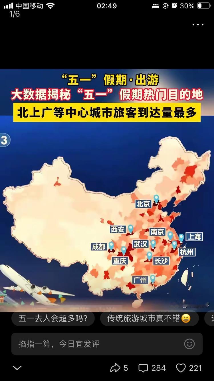 大数据揭秘：五一游客，都集中在哪里。福建，只有福州，到达人数