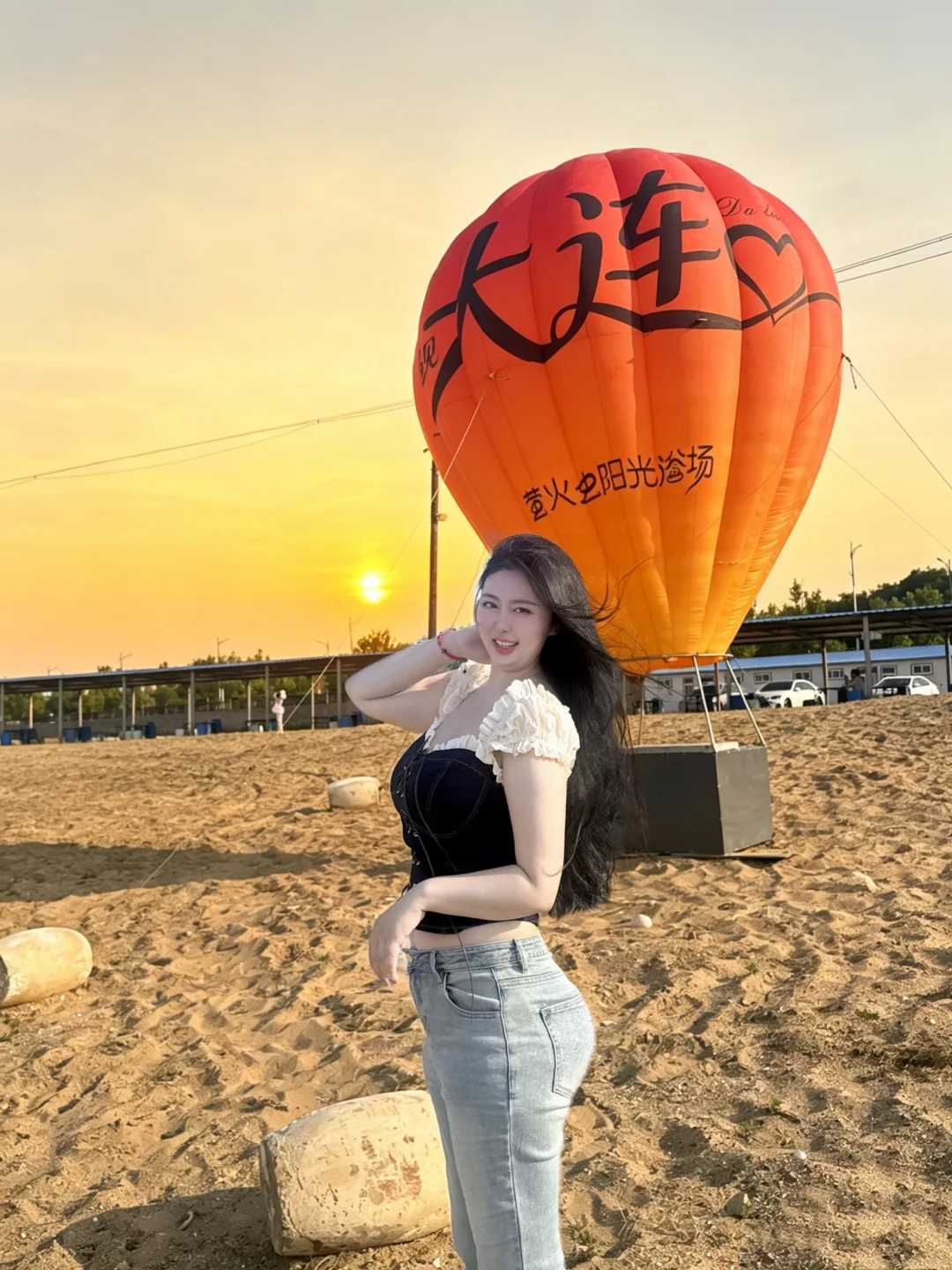 来大连了，竟然发现落日热气球了🪄