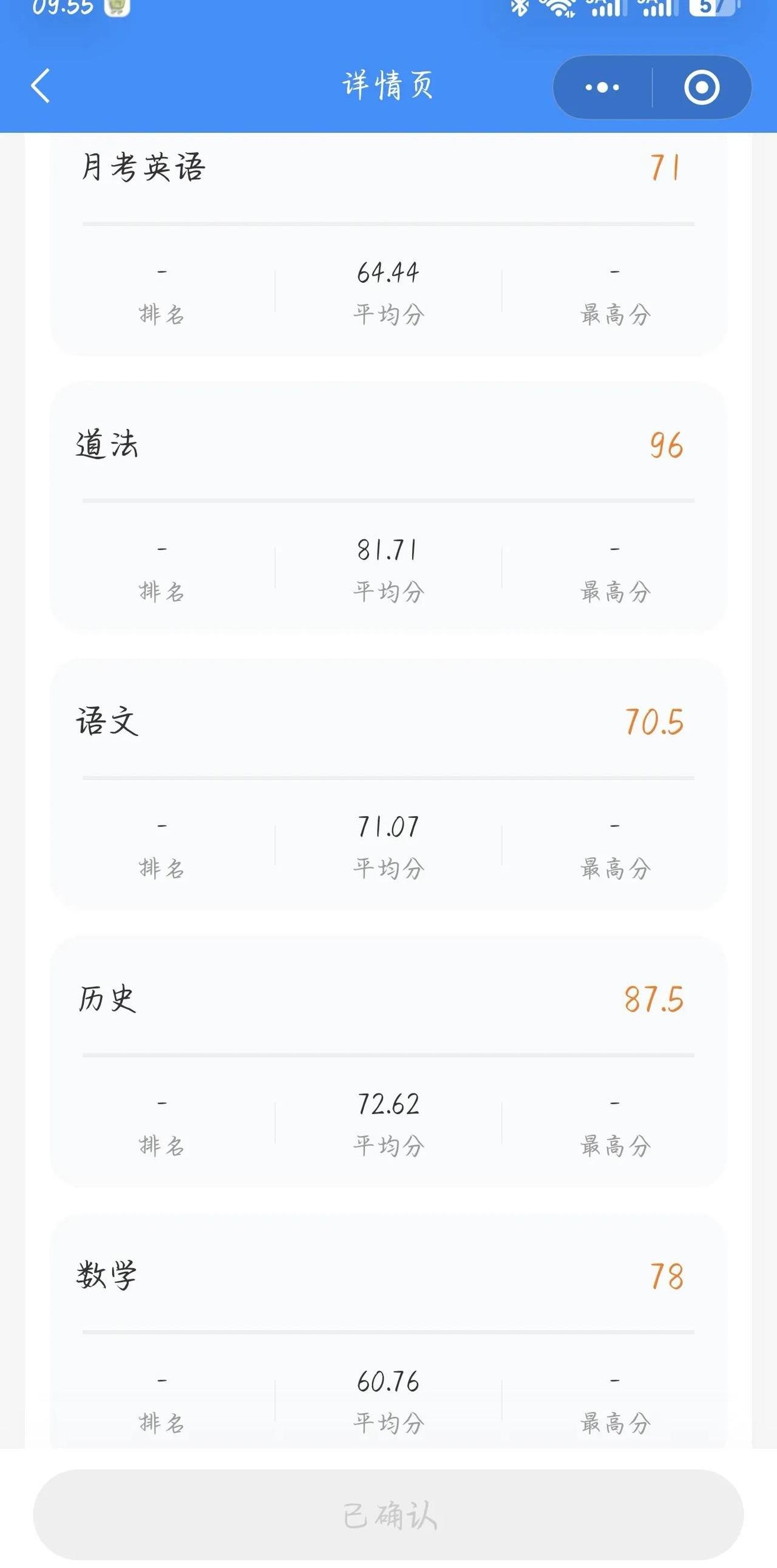 全校26名、班级第三考进初中的闺女，第一次月考语数英全70多分，谁能想到？30