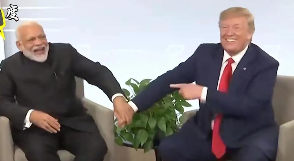 握手外交也是一种艺术，原以为特朗普是握手高手，直到看到印度总理莫迪的握手姿势，才