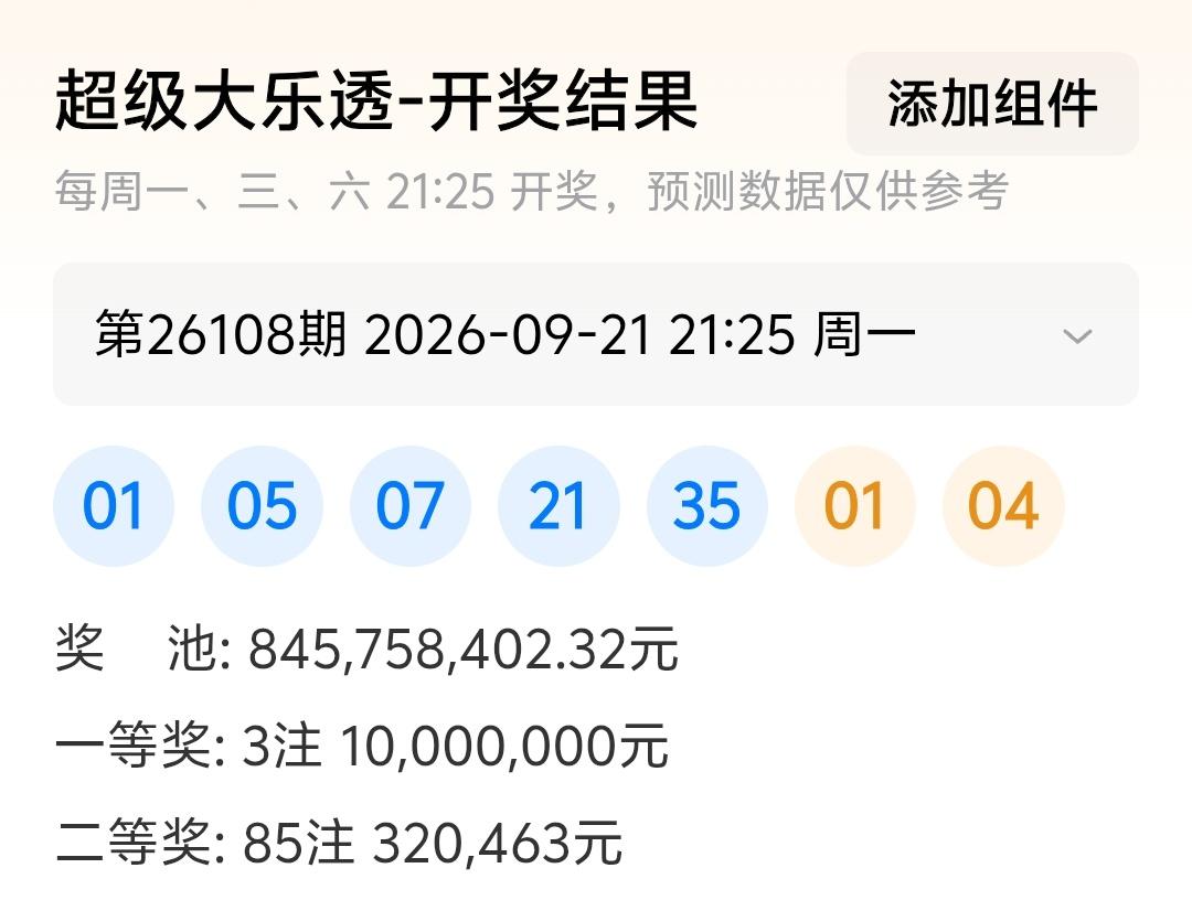 第108期体彩超级大乐透开奖结果出来了，这一组开奖号码令彩民大感意外，分别由01