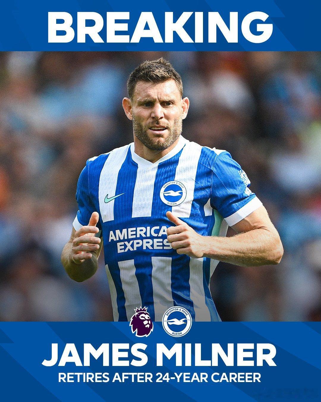 詹姆斯·米尔纳（JamesMilner），他以658次英超联赛出场次数保持着历